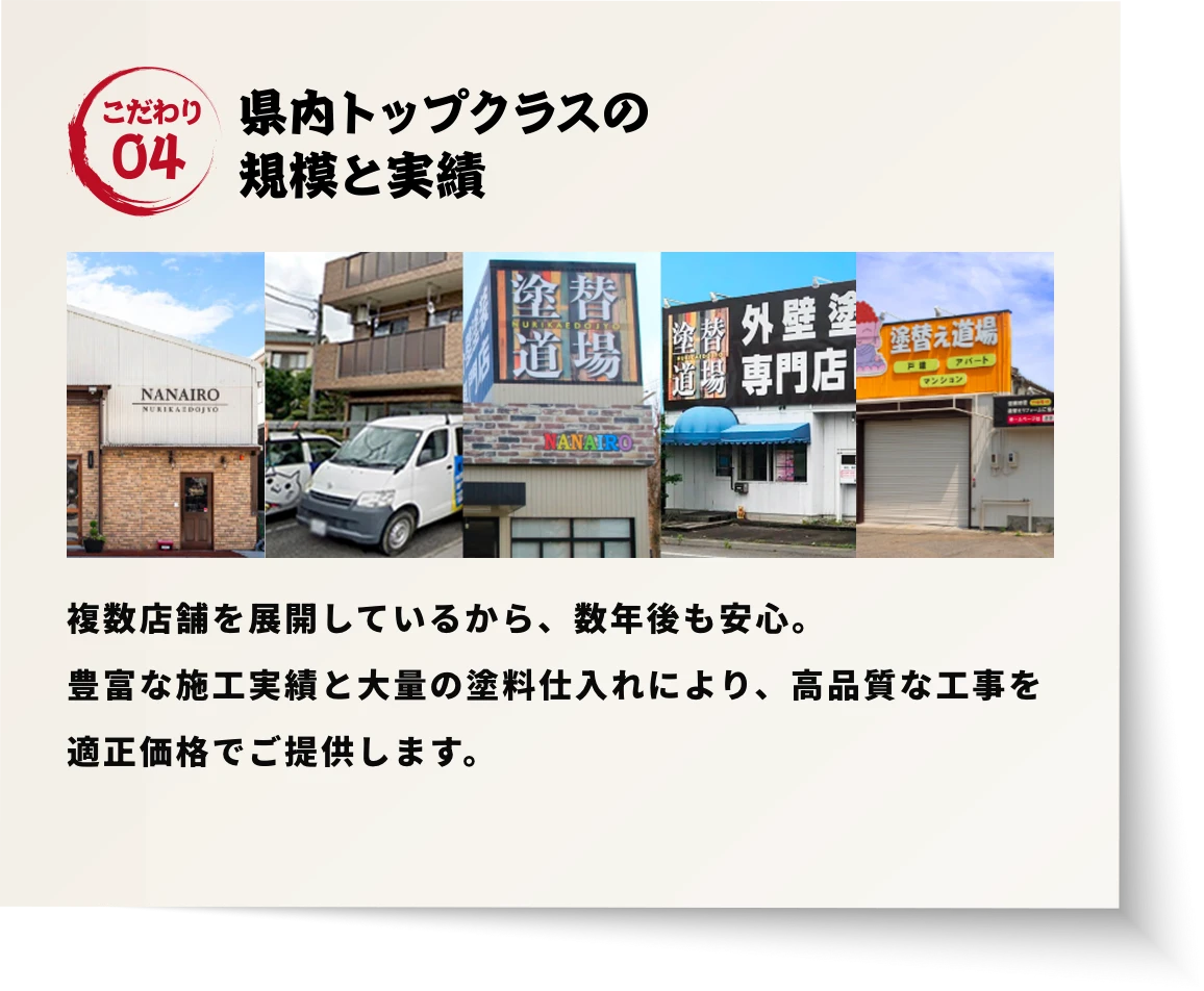 県内トップクラスの規模と実績